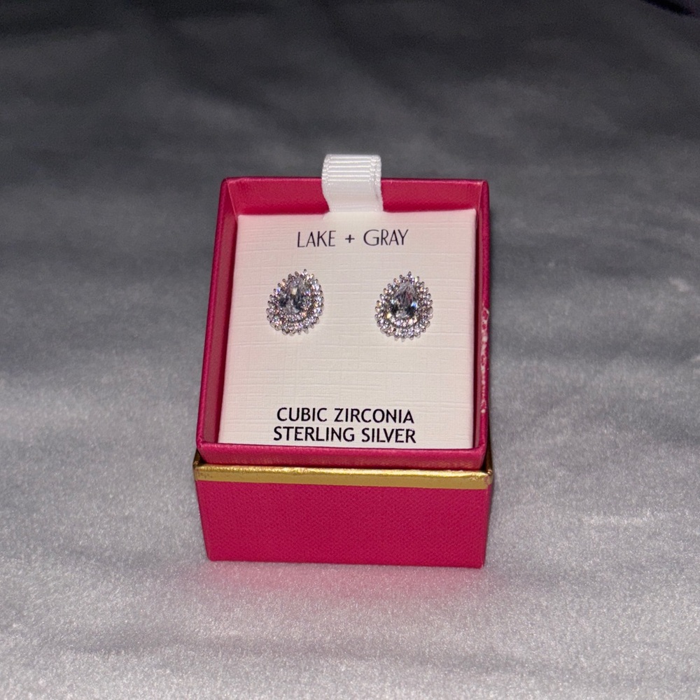 Silver Cubic Zirconia Stud Earrings